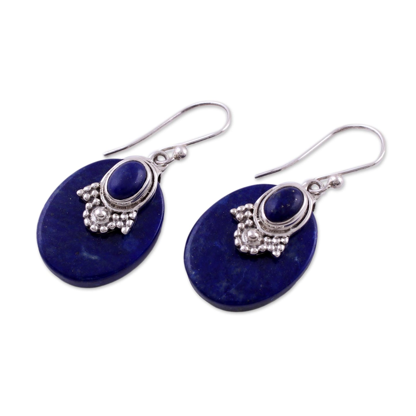 Constellations Artisan Jewelry Lapis Lazuli and Sterling Silver Earrings