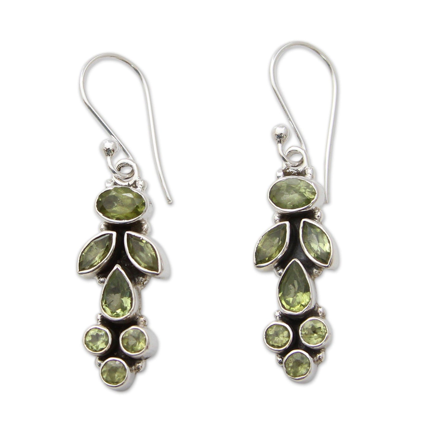 Peridot Sterling Silver Drop Earrings