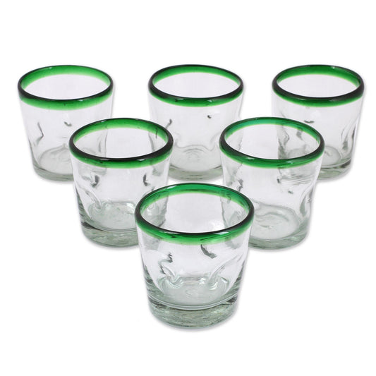 Lime Freeze Recycled Glass Tumbler Glasses