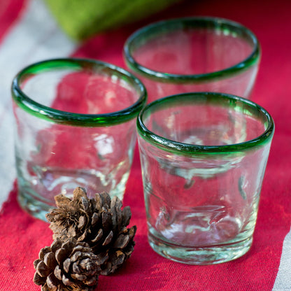 Lime Freeze Recycled Glass Tumbler Glasses