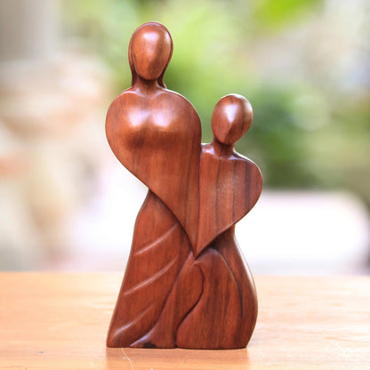 Always in Love Suar Wood Sculpture