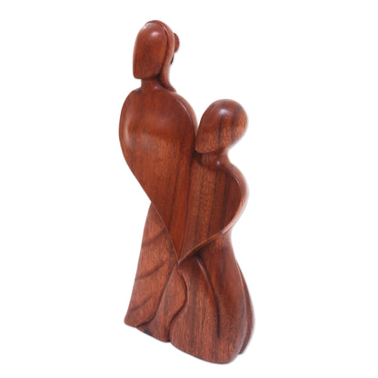 Always in Love Suar Wood Sculpture