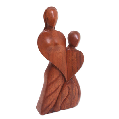 Always in Love Suar Wood Sculpture