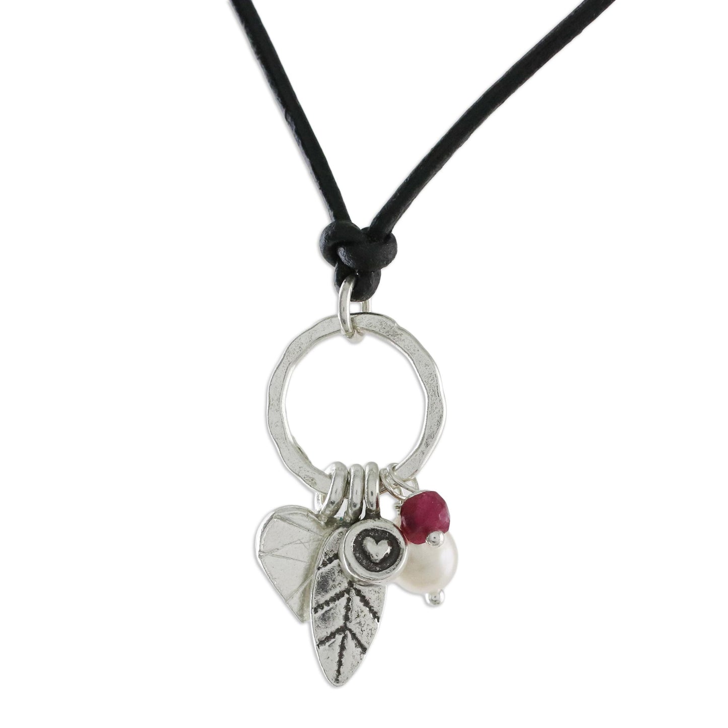 Charms of Love Sterling Silver Necklace