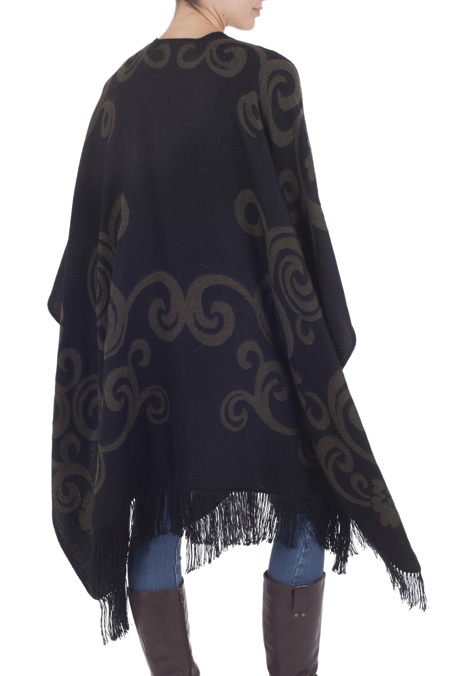 Spring Silhouette Reversible Ruana Cloak