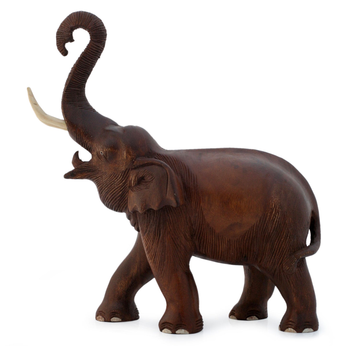 Elephant Joy Handcrafted Wood Sculpture