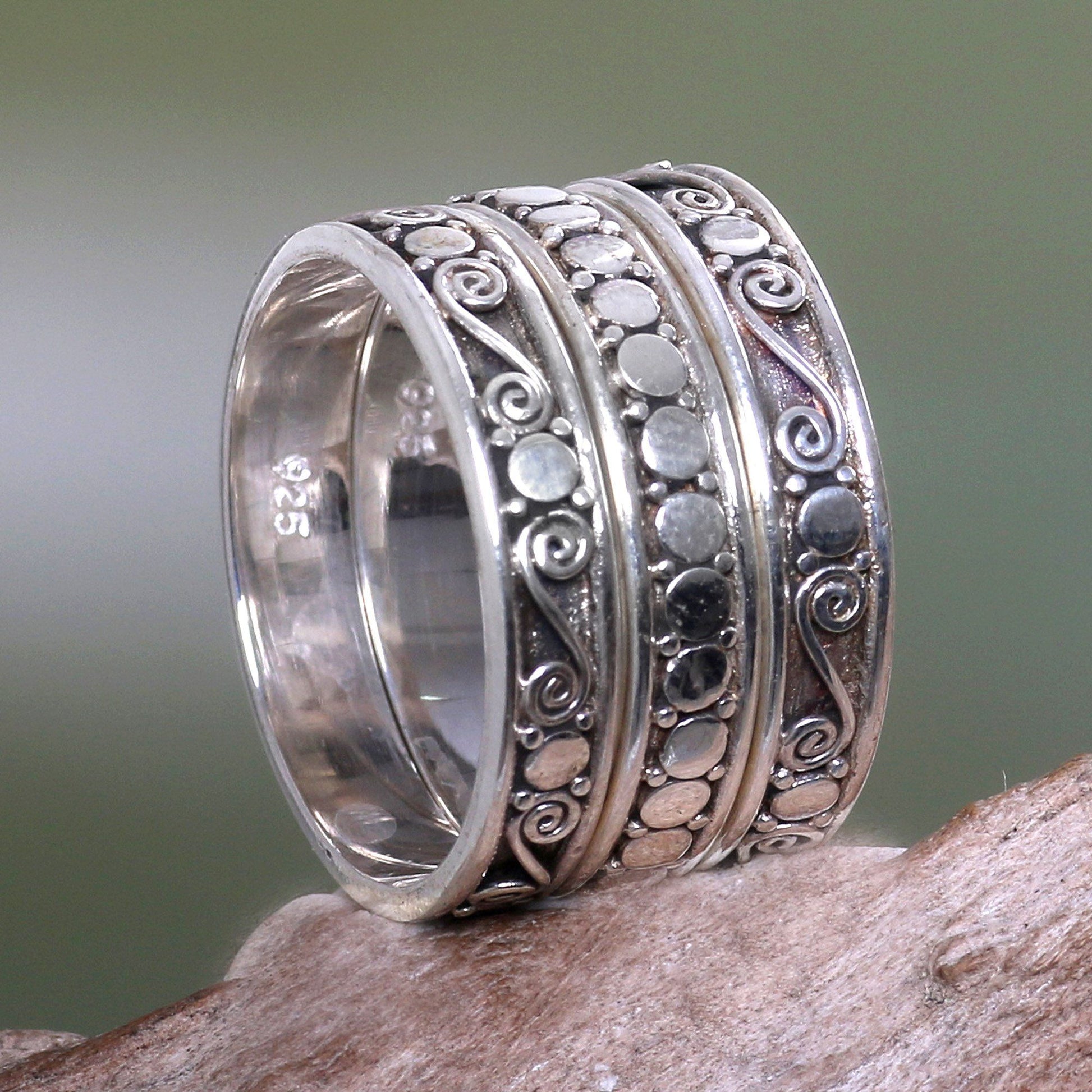 NOVICA - Sterling Silver Handmade Stacking Rings