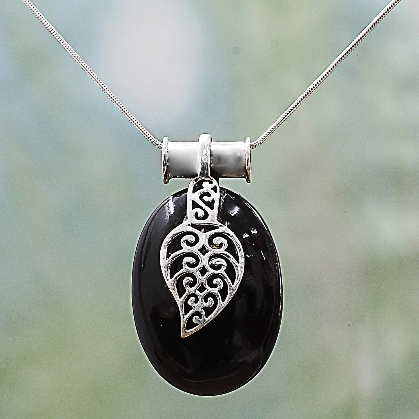Goddess of the Night Onyx pendant necklace