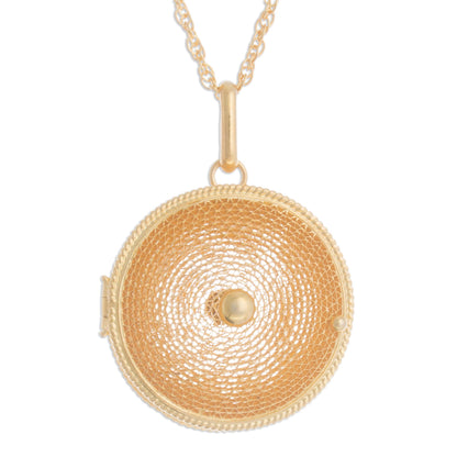 Precious Secret Gold-Plated Silver Locket Necklace