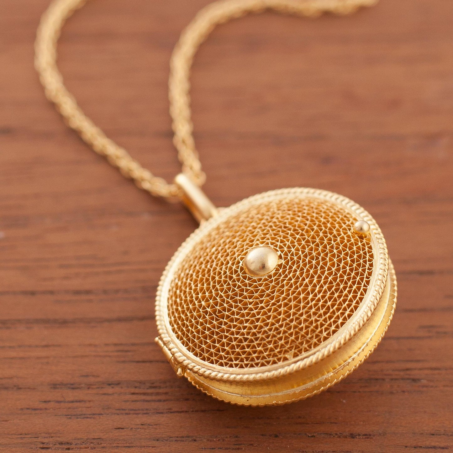 Precious Secret Gold-Plated Silver Locket Necklace