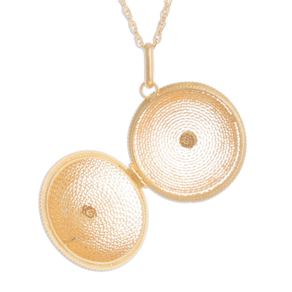 Precious Secret Gold-Plated Silver Locket Necklace