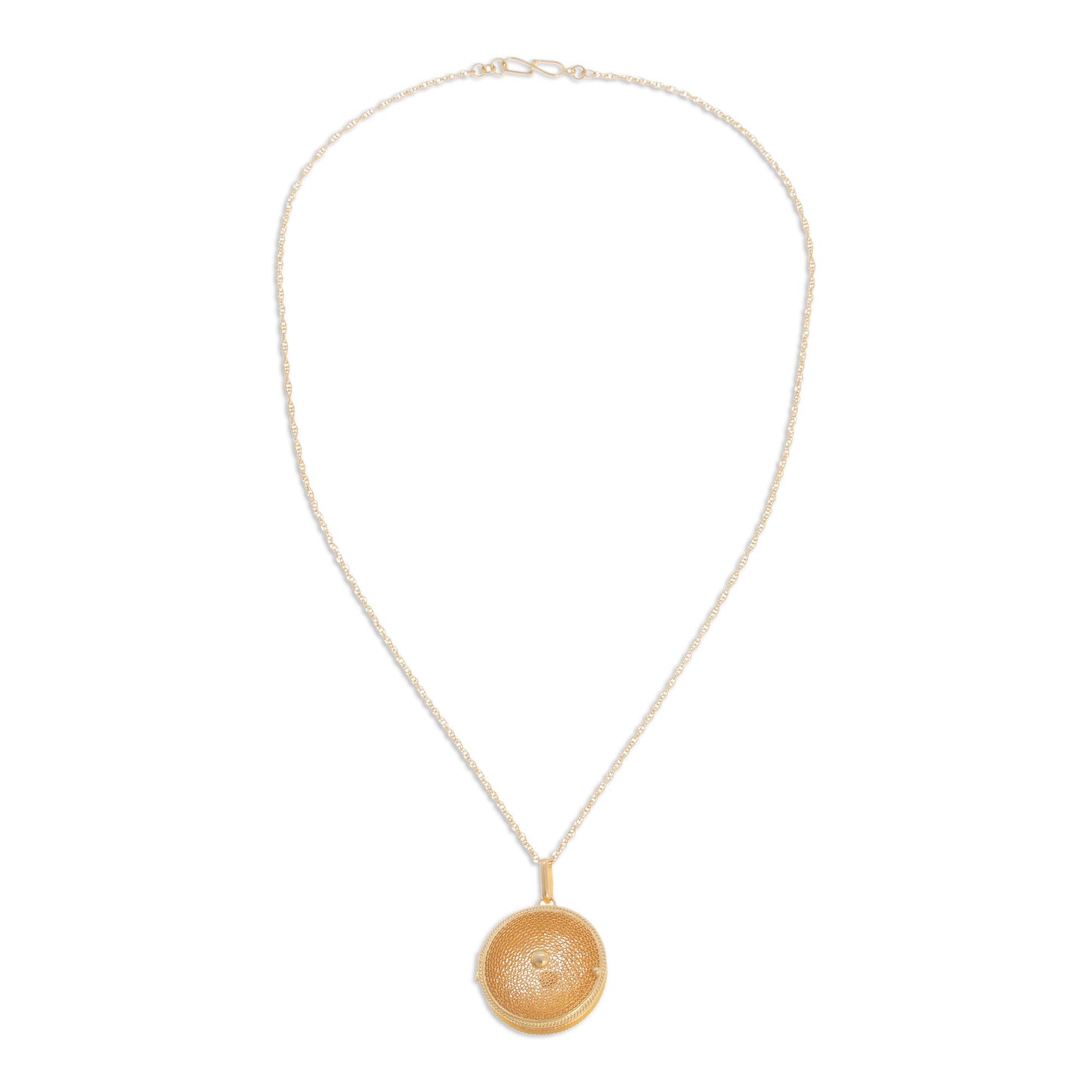 Precious Secret Gold-Plated Silver Locket Necklace