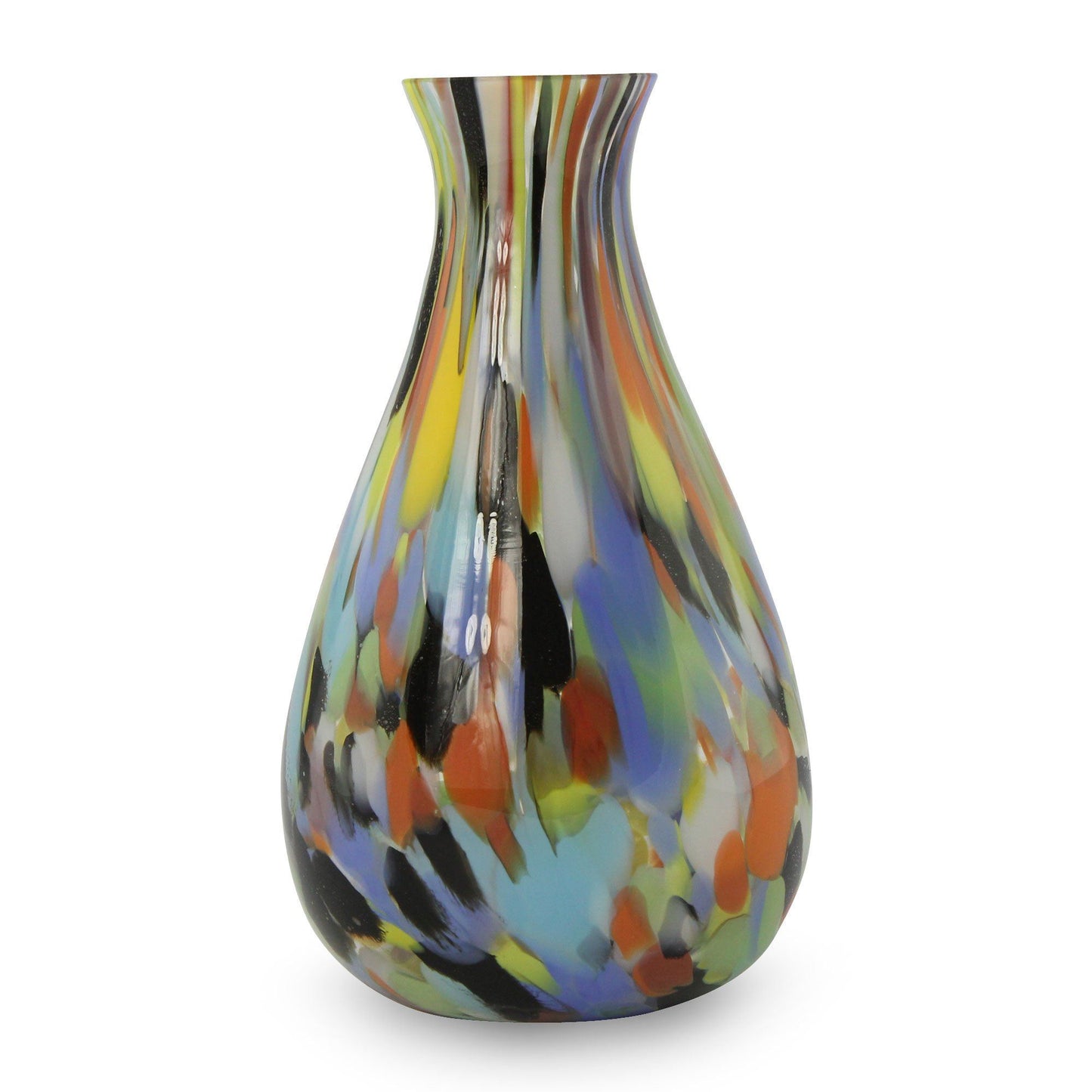 Carnival Confetti Hand Blown Glass Vase