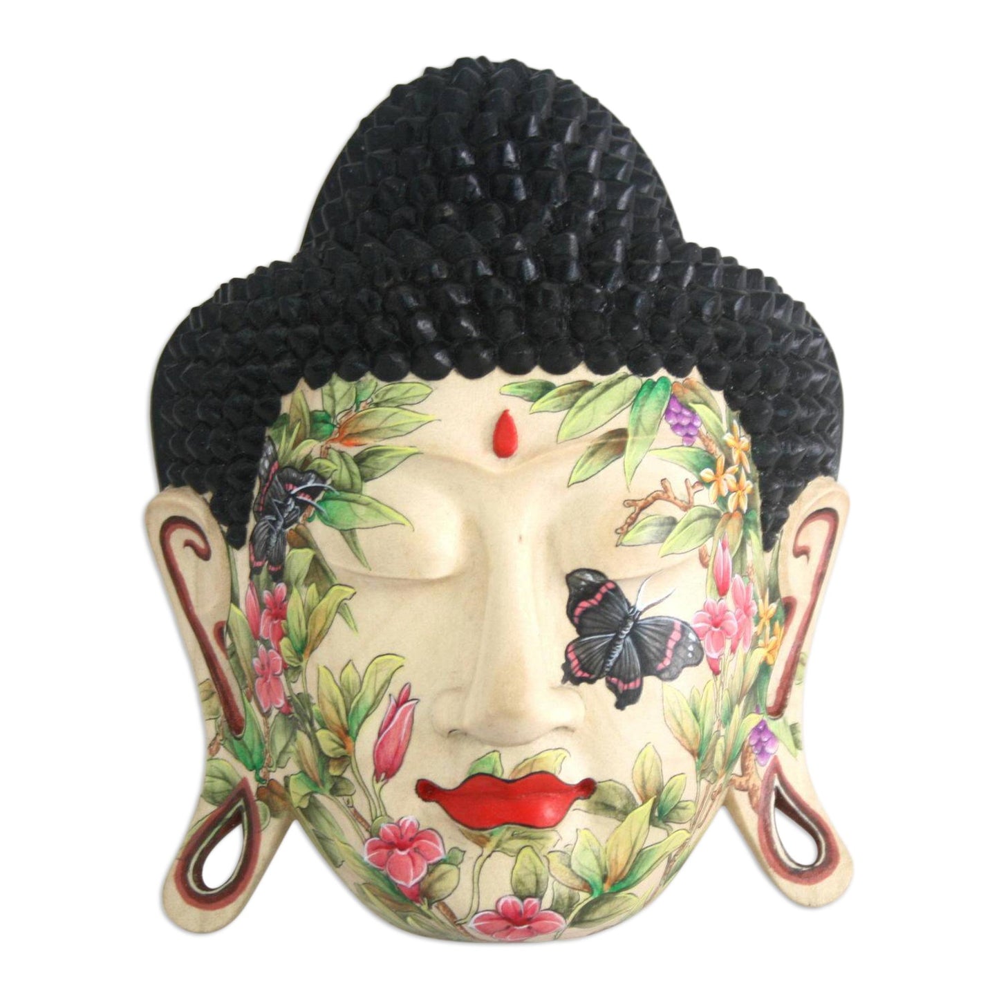 Peace in the Garden Wood mask