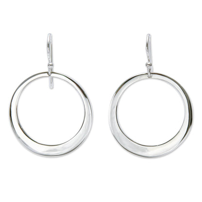 Perfect Moon Unique Sterling Silver Dangle Earrings