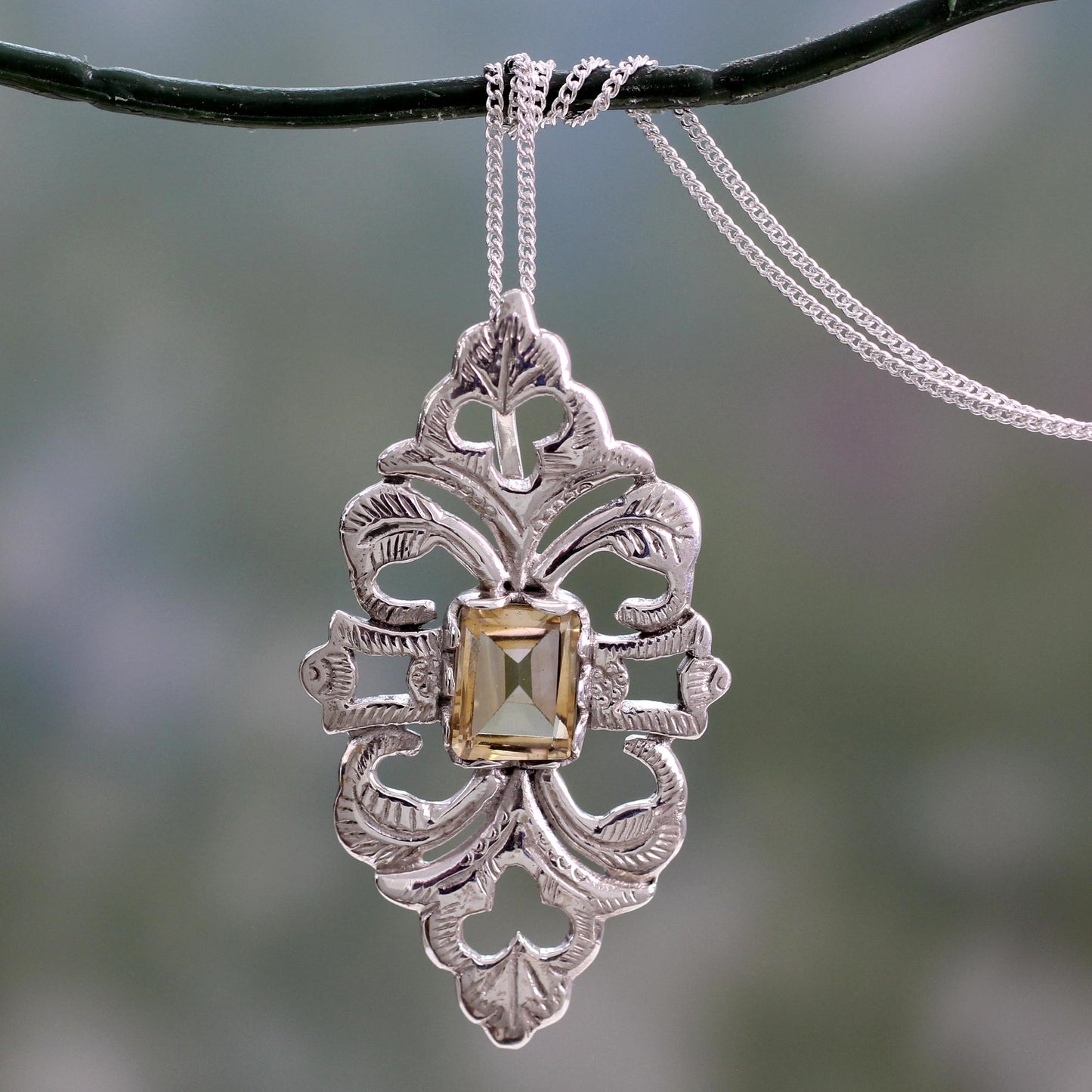 Sunshine Citrine pendant necklace