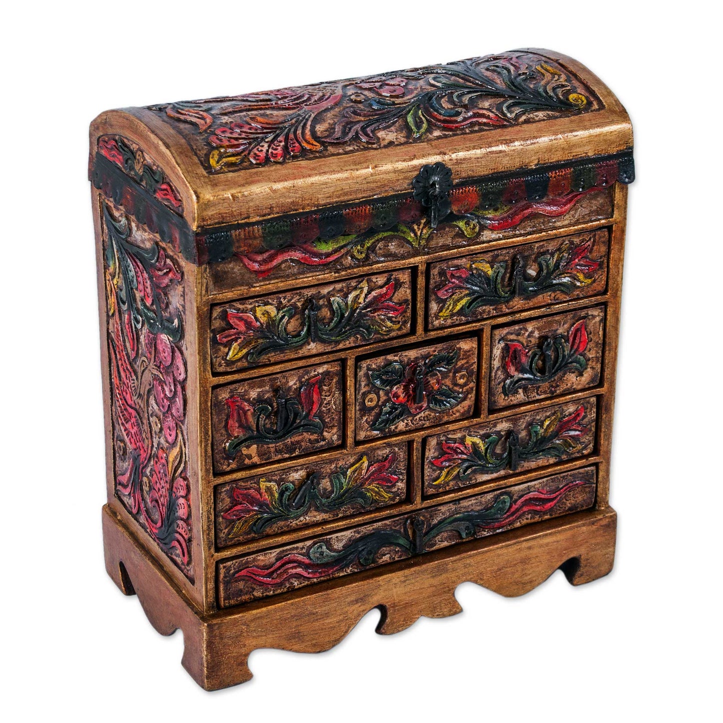 Bright Hummingbird Handcrated Jewelry Box