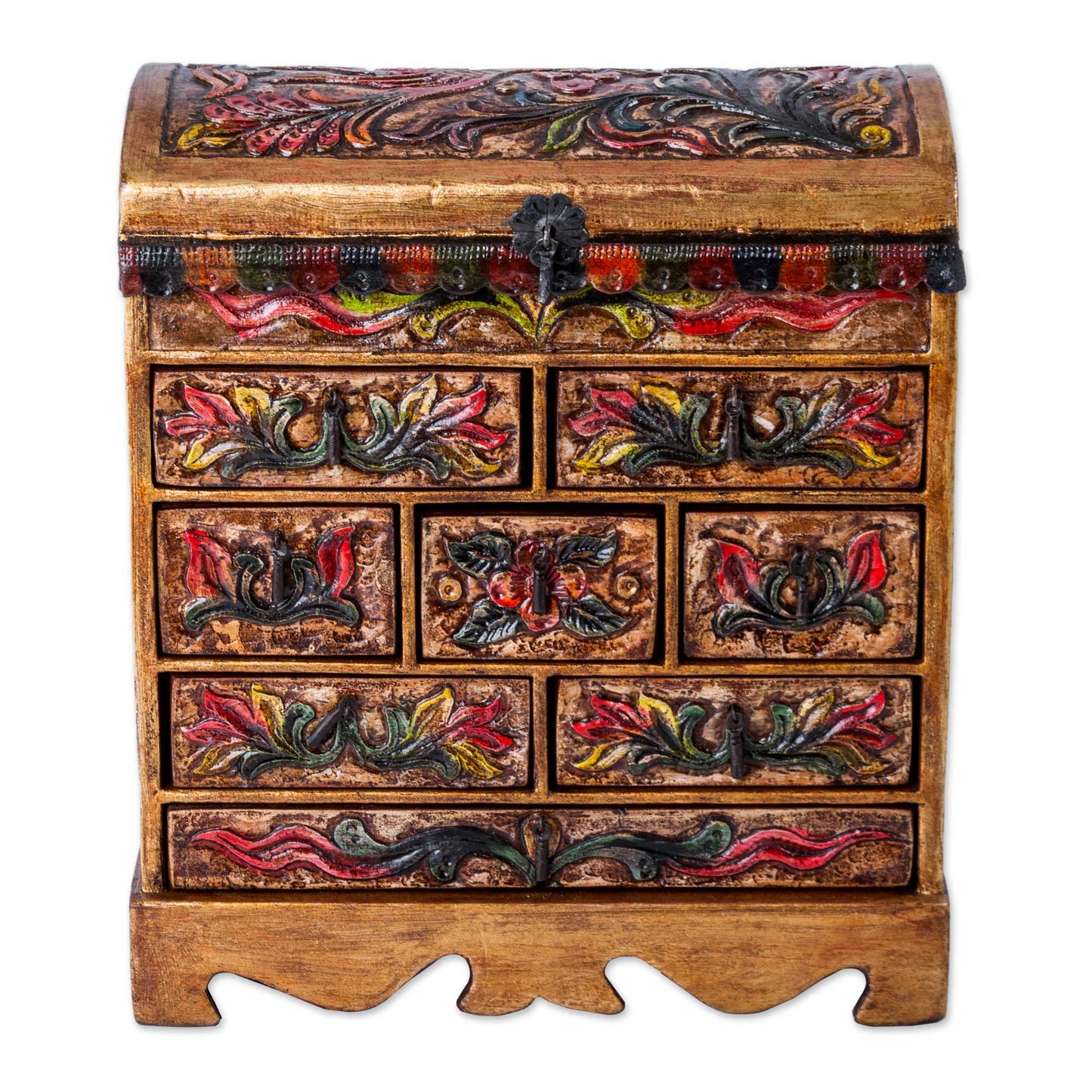 Bright Hummingbird Handcrated Jewelry Box