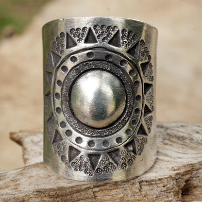 Hill Tribe Sun Sterling Silver Wrap Ring