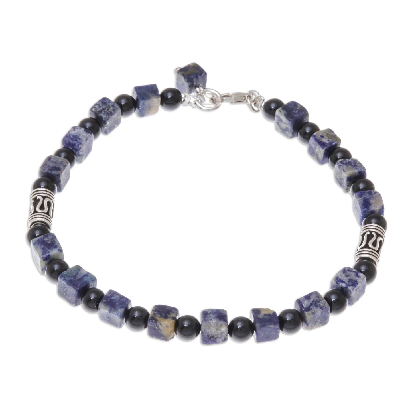 Blue Night Lapis Lazuli Beaded Bracelet