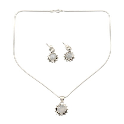 Goddess Moonstone & Sterling Silver Jewelry Set