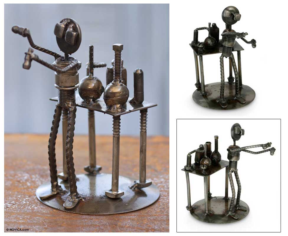 Rustic Scientist Sculpture