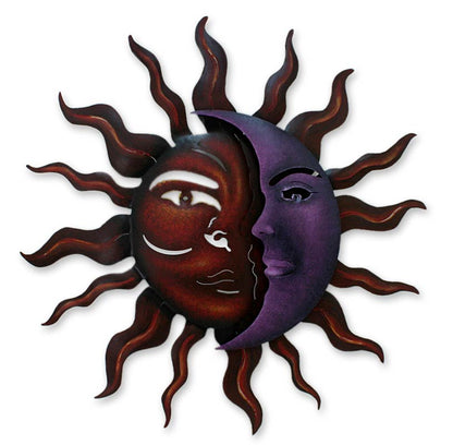 Romantic Duality Sun and Moon Steel Wall Art