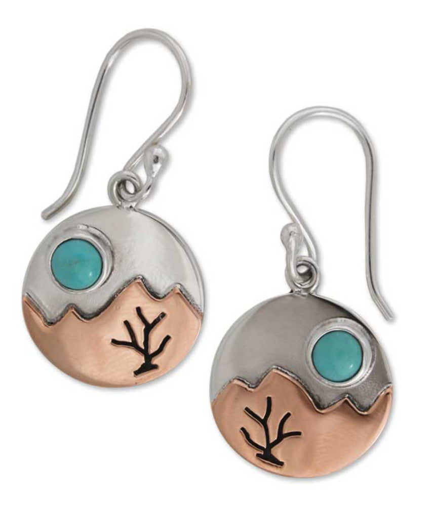 Taxco at Dusk Fair Trade Taxco Silver and Turquoise Earrings