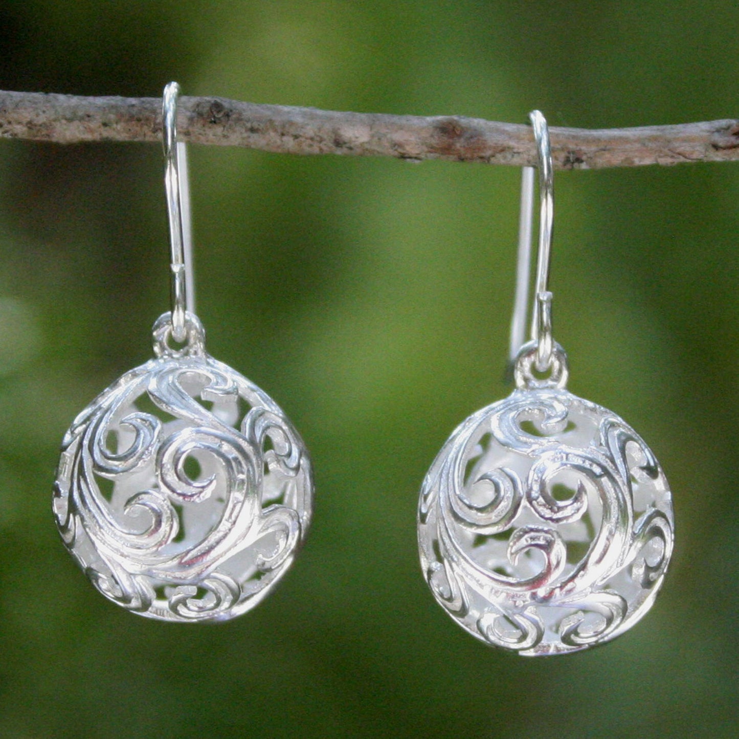 Arabesque Sterling Silver Dangle Earrings