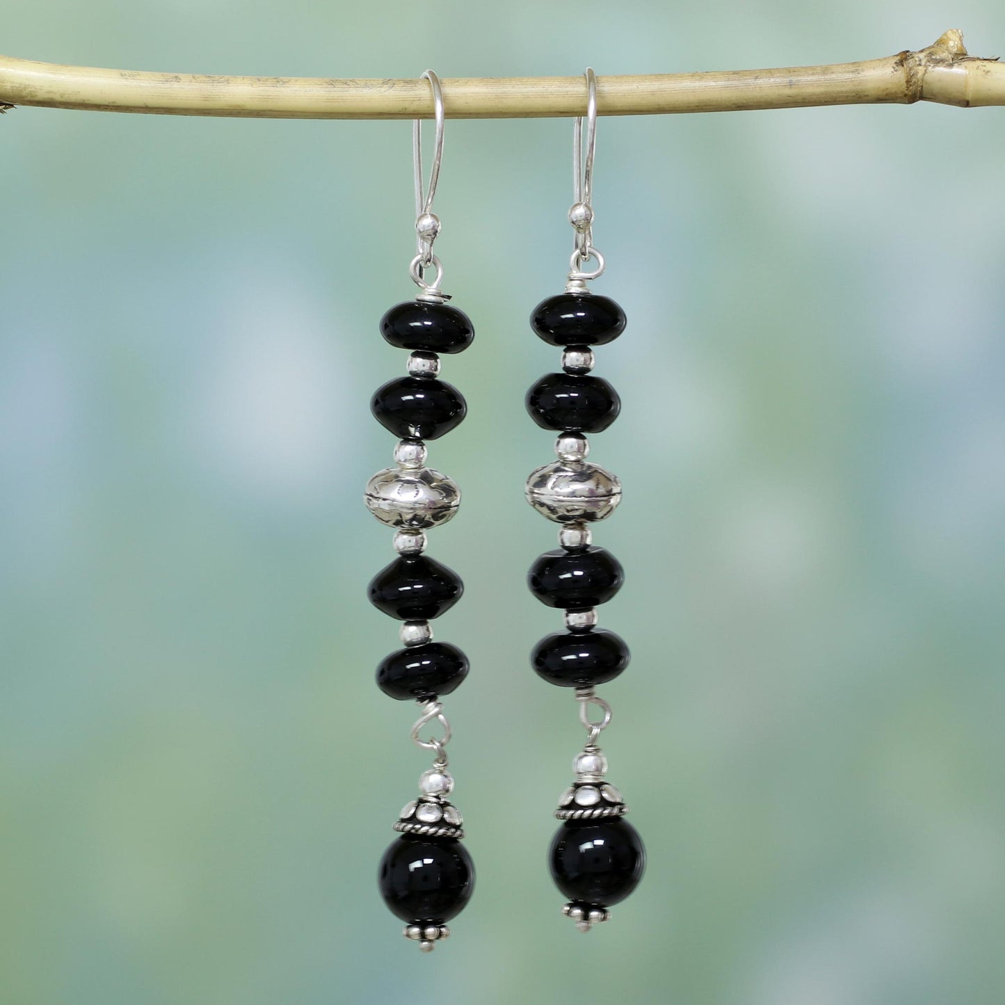 Distinction Onyx dangle earrings