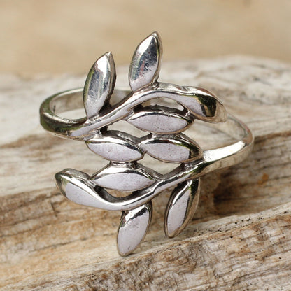 Olive Wreath Sterling Silver Wrap Ring