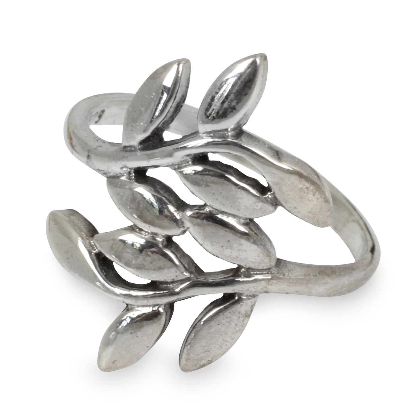 Olive Wreath Sterling Silver Wrap Ring