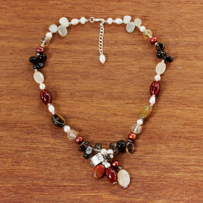 Sun Goddess Multi-Gem Beaded Necklace