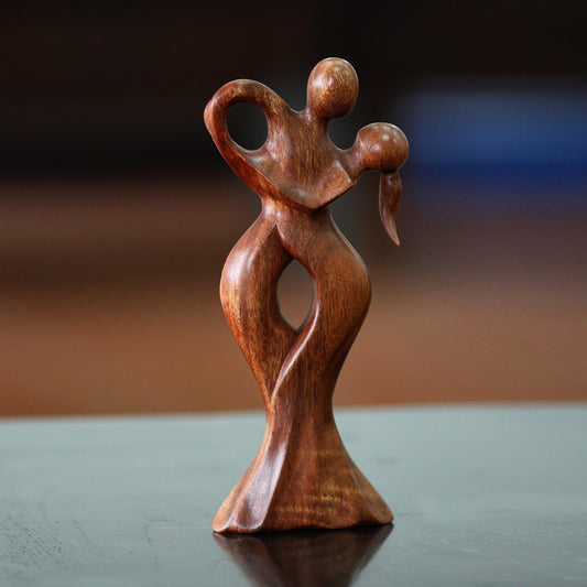 Dancing Couple Wood Sculpture