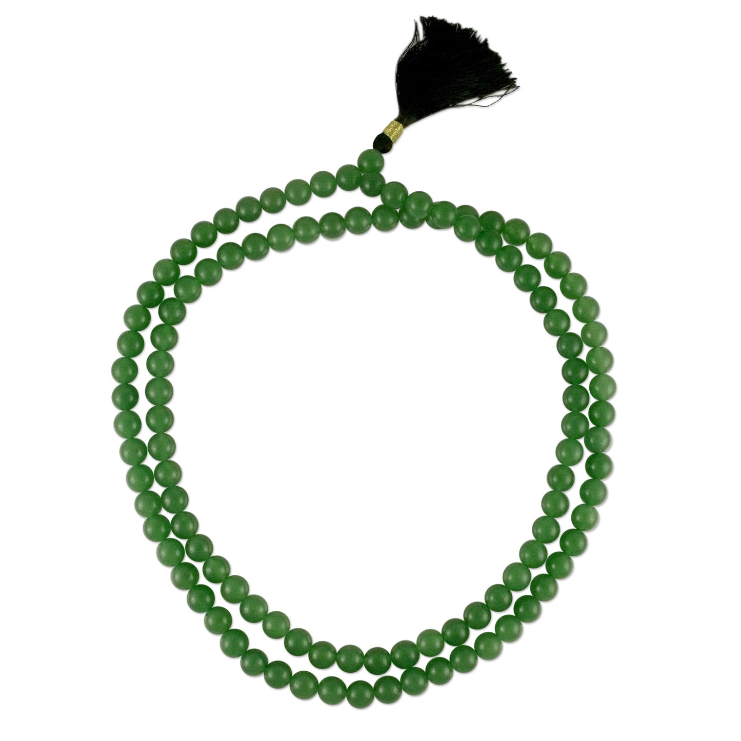 Pray Prayer Beads Aventurine Jap Mala Necklace from India