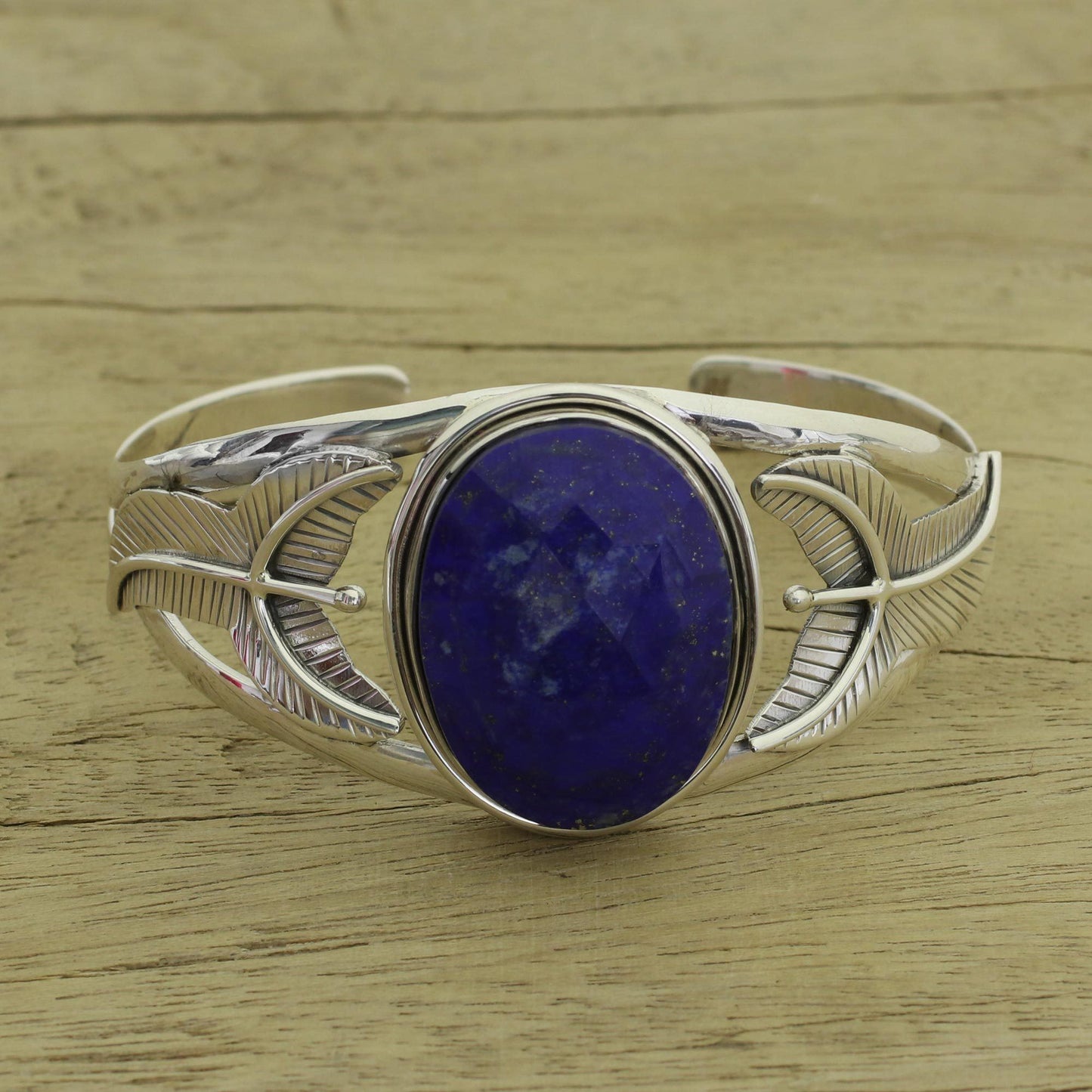 Lapis Lazuli & Sterling Silver Cuff Bracelet