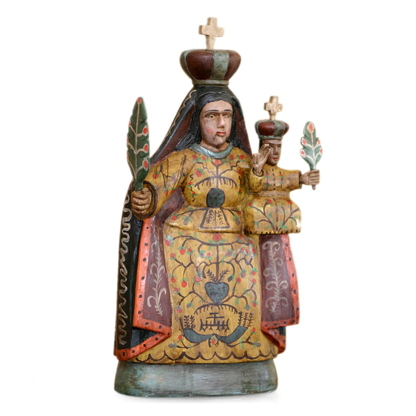 Our Lady of Candelaria Handcrafted Religious Wood Sculpture