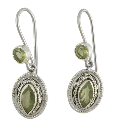 Springtime Muse Peridot Dangle Earrings