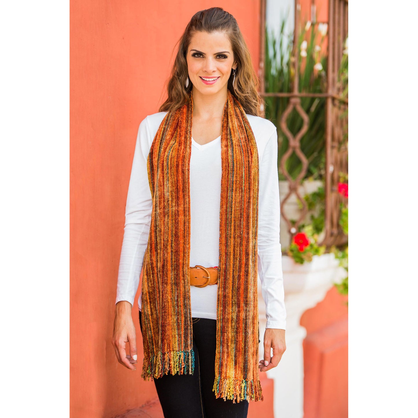 Heart of the Land Multicolor Bamboo Chenille Scarf