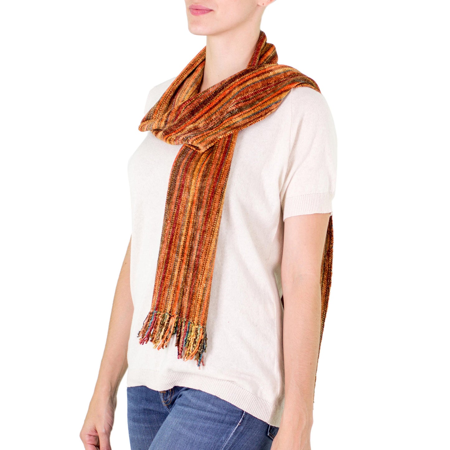 Heart of the Land Multicolor Bamboo Chenille Scarf