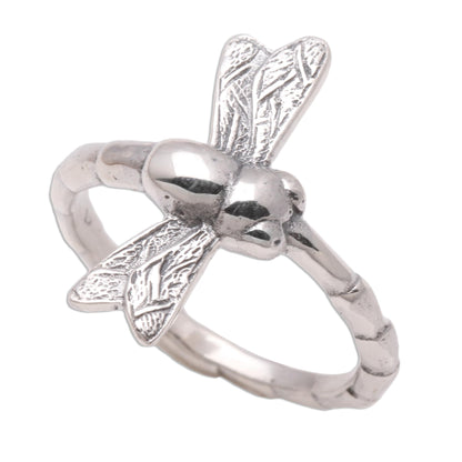 Dragonfly Fortunes Sterling Silver Cocktail Ring