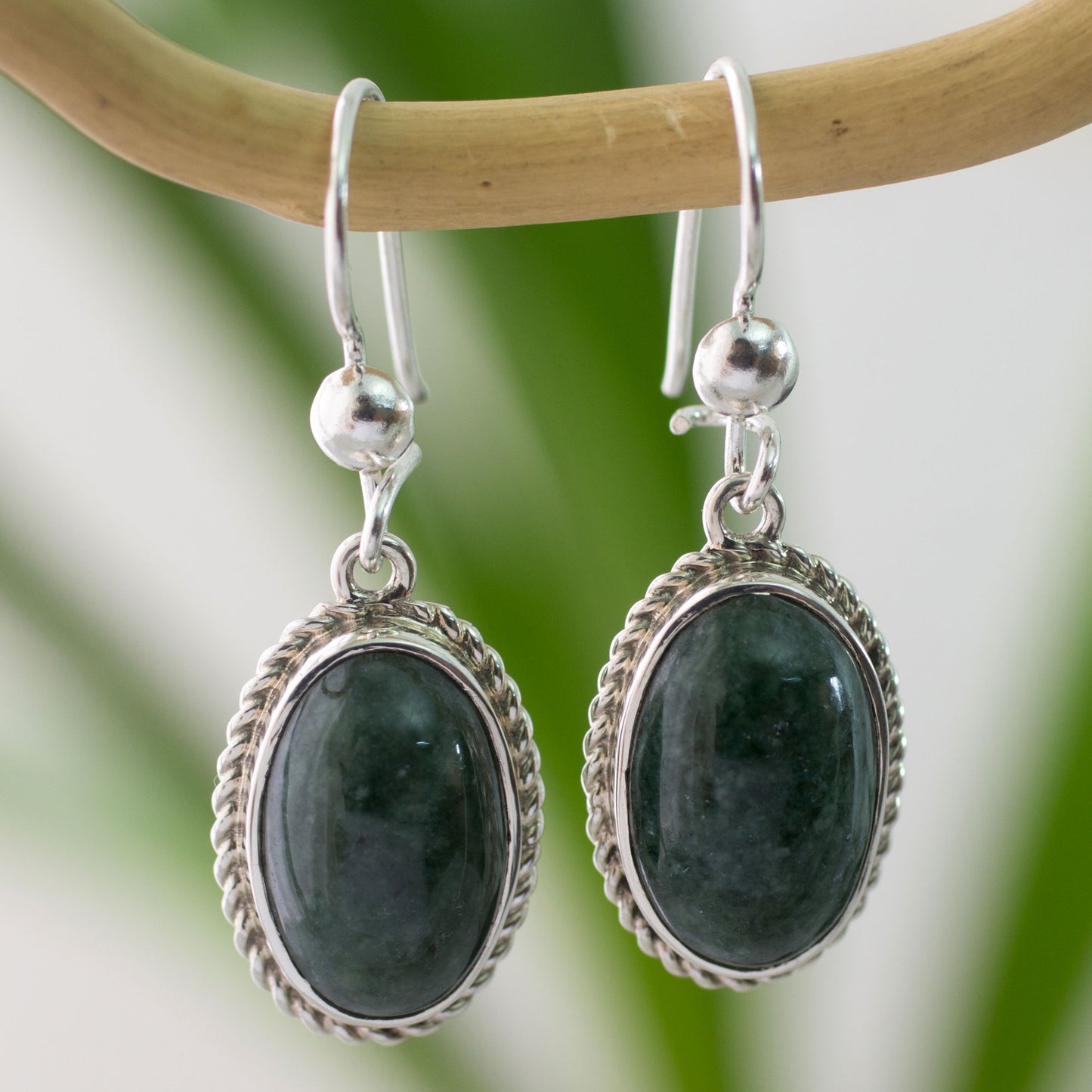 Eternal Love Silver & Jade Earrings