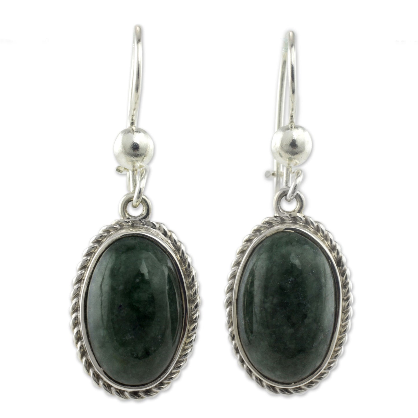 Eternal Love Silver & Jade Earrings