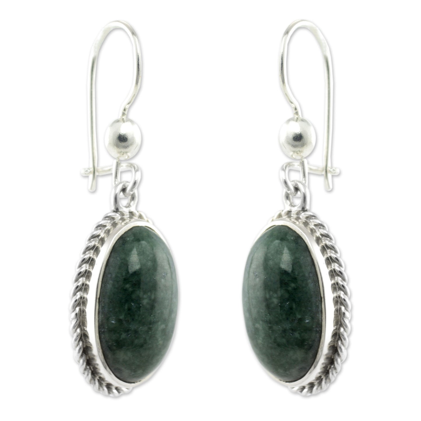 Eternal Love Silver & Jade Earrings
