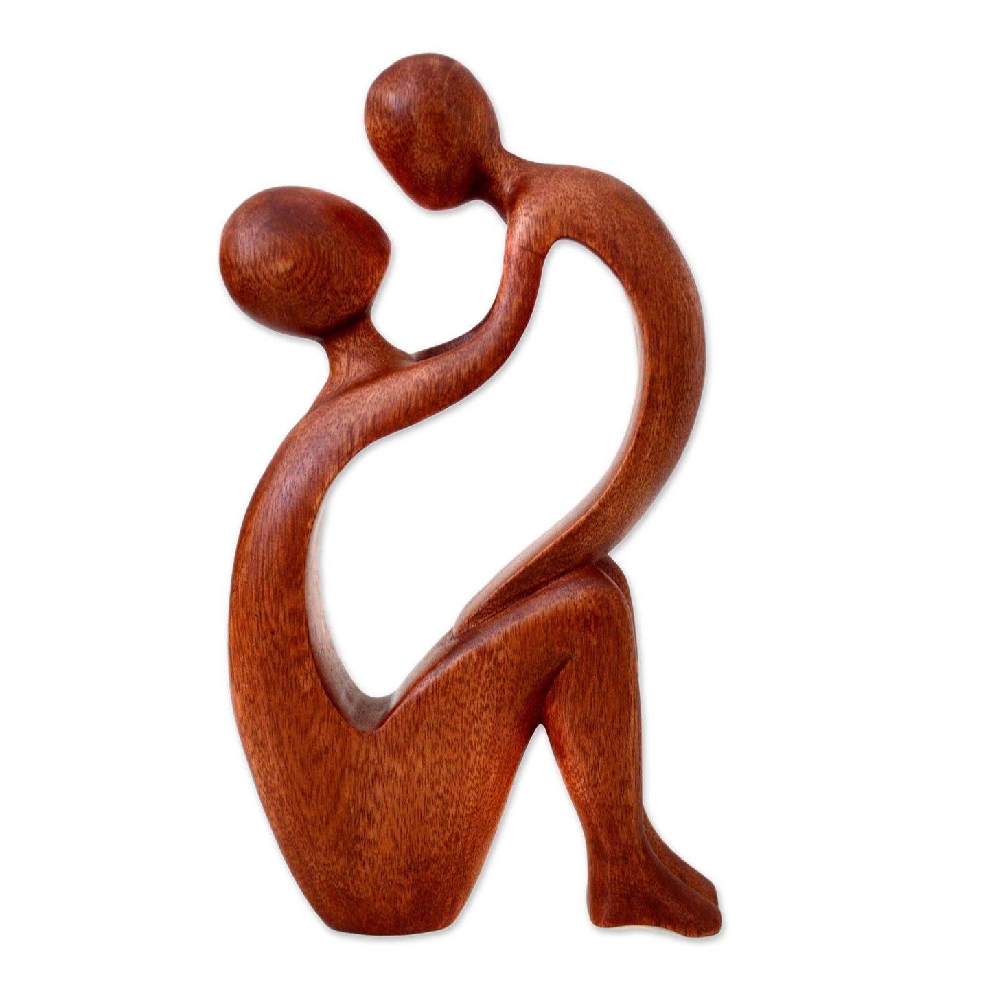 Hand Carved Mother and Child Suar Wood Sculpture