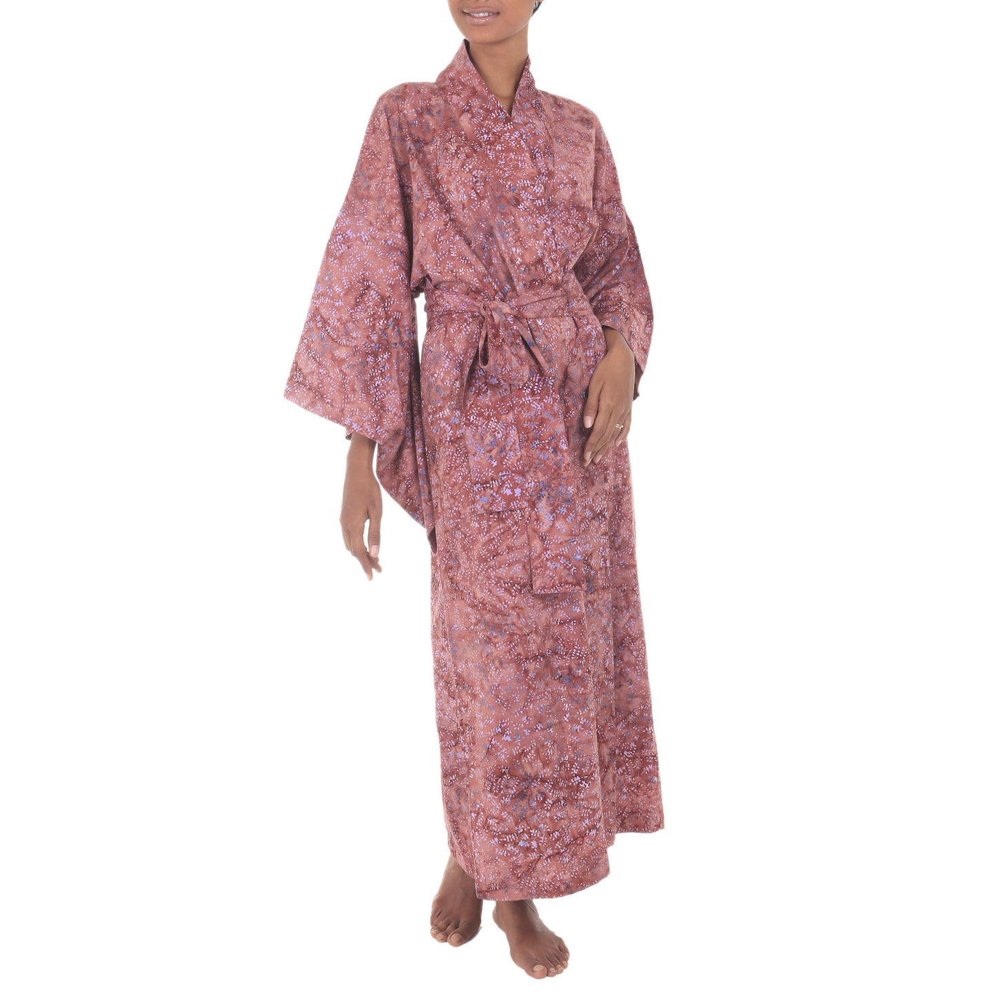 Earth Dancer Brick Red Cotton Robe