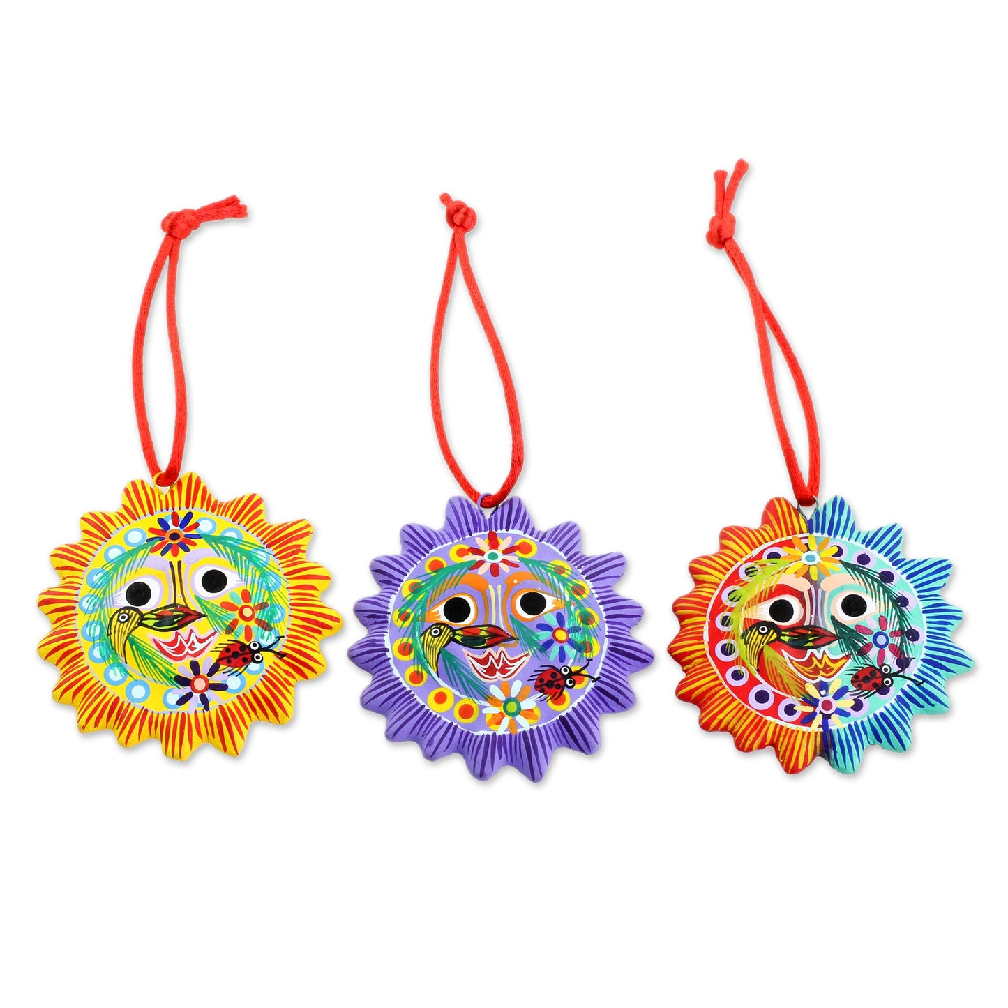 Lord of the Sun Ceramic Ornaments - Set of 6