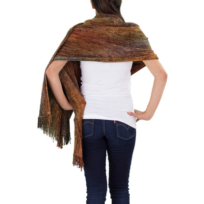 Tropical Volcano Bamboo Chenille Shawl