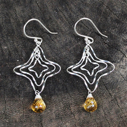 Starshine Citrine Dangle Earrings