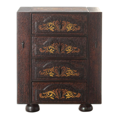 Royal Heritage Hand Painted Cedar Jewelry Box from Peru